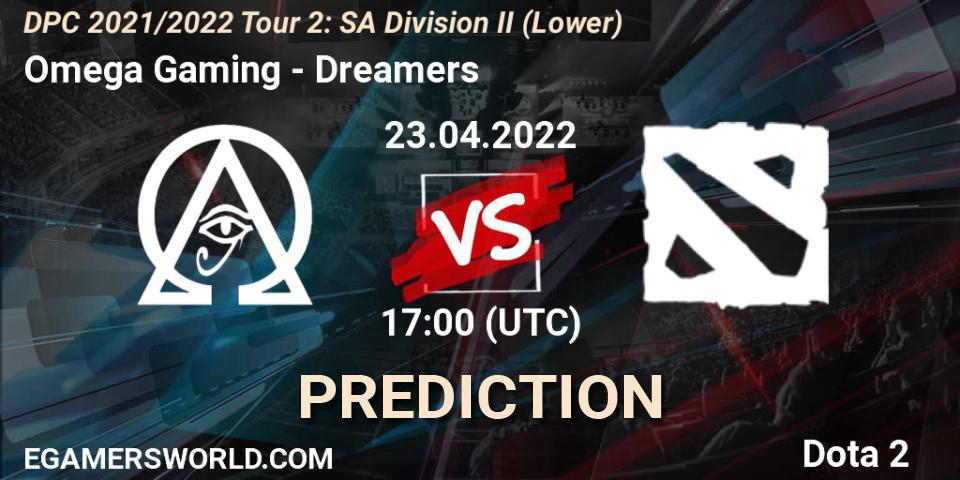 Omega Gaming vs Dreamers: Match Prediction. 23.04.2022 at 17:38, Dota 2, DPC 2021/2022 Tour 2: SA Division II (Lower)