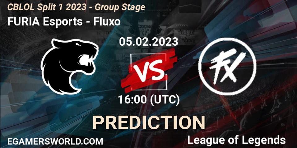 FURIA Esports vs Fluxo: Match Prediction. 05.02.2023 at 16:00, LoL, CBLOL Split 1 2023 - Group Stage