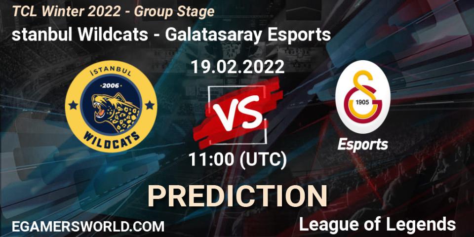 İstanbul Wildcats vs Galatasaray Esports: Match Prediction. 19.02.2022 at 11:00, LoL, TCL Winter 2022 - Group Stage