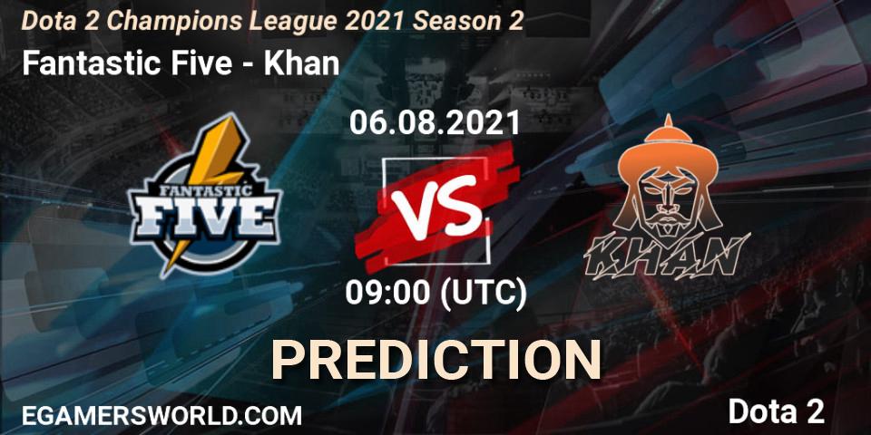 Fantastic Five vs Khan: Match Prediction. 06.08.21, Dota 2, Dota 2 Champions League 2021 Season 2