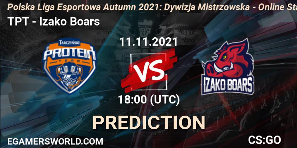 TPT vs Izako Boars: Match Prediction. 11.11.21, CS2 (CS:GO), Polska Liga Esportowa Autumn 2021: Dywizja Mistrzowska - Online Stage
