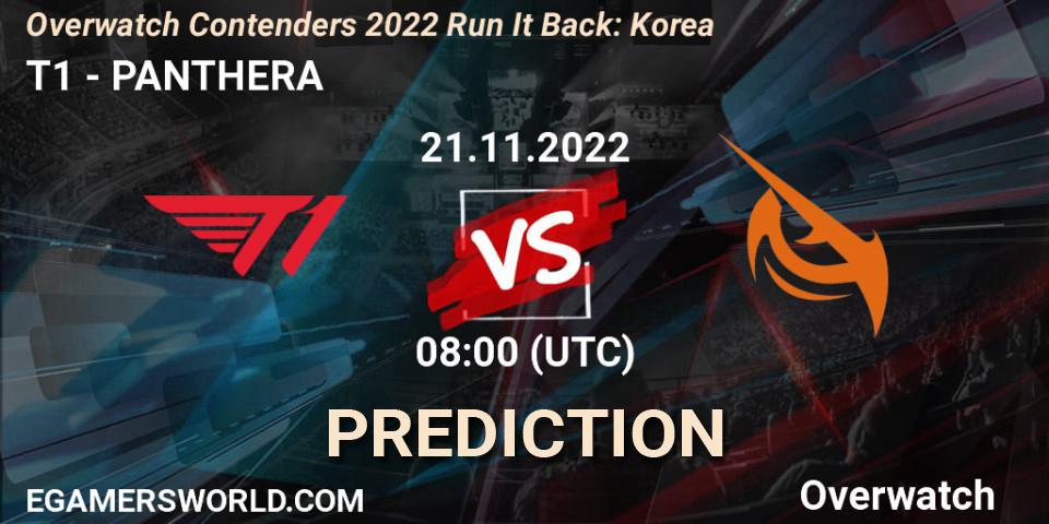 T1 vs PANTHERA: Match Prediction. 21.11.22, Overwatch, Overwatch Contenders 2022 Run It Back: Korea
