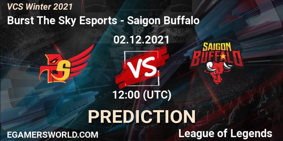 Burst The Sky Esports vs Saigon Buffalo: Match Prediction. 02.12.2021 at 12:00, LoL, VCS Winter 2021