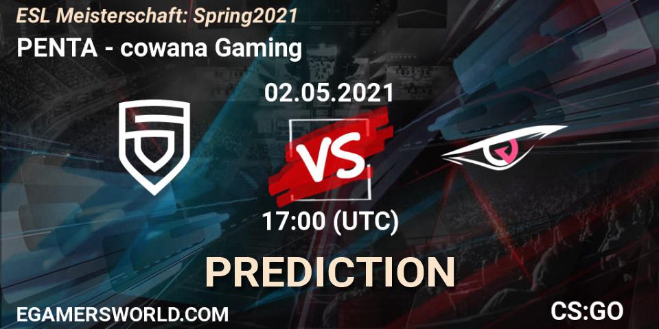 PENTA vs cowana Gaming: Match Prediction. 02.05.21, CS2 (CS:GO), ESL Meisterschaft: Spring 2021