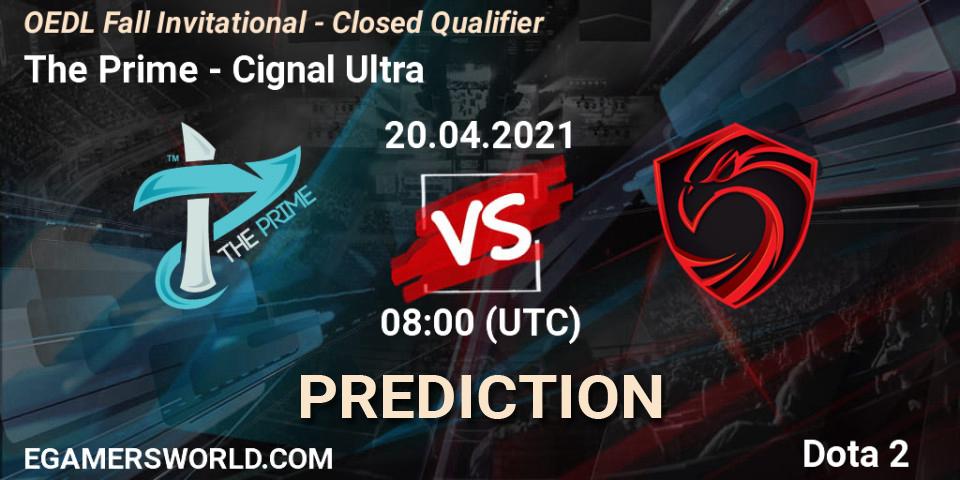 The Prime vs Cignal Ultra: Match Prediction. 20.04.2021 at 08:12, Dota 2, OEDL Fall Invitational - Closed Qualifier