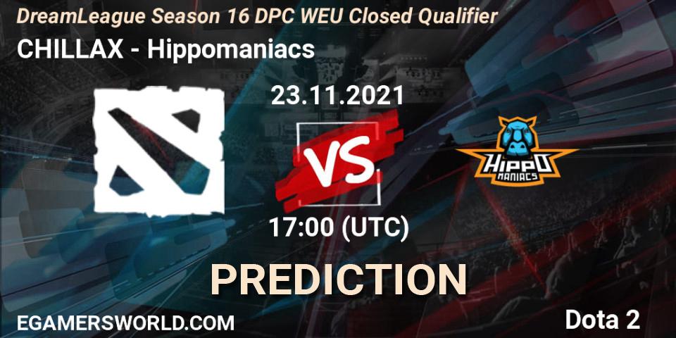 CHILLAX vs Hippomaniacs: Match Prediction. 23.11.21, Dota 2, DPC 2022 Season 1: Euro - Closed Qualifier (DreamLeague Season 16)