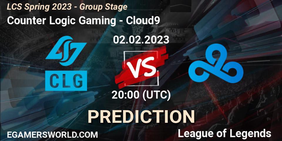 Counter Logic Gaming vs Cloud9: Match Prediction. 02.02.23, LoL, LCS Spring 2023 - Group Stage