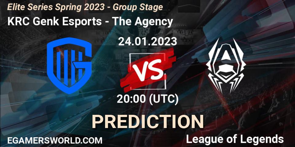 KRC Genk Esports vs The Agency: Match Prediction. 24.01.23, LoL, Elite Series Spring 2023 - Group Stage