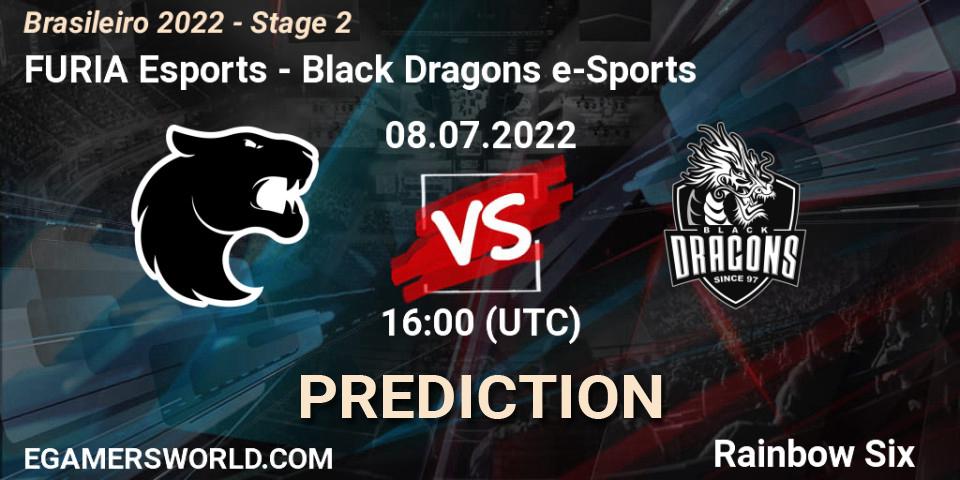 FURIA Esports vs Black Dragons e-Sports: Match Prediction. 08.07.2022 at 16:00, Rainbow Six, Brasileirão 2022 - Stage 2