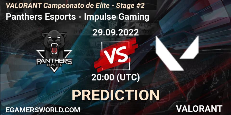 Panthers Esports vs Impulse Gaming: Match Prediction. 29.09.2022 at 20:00, VALORANT, VALORANT Campeonato de Elite - Stage #2