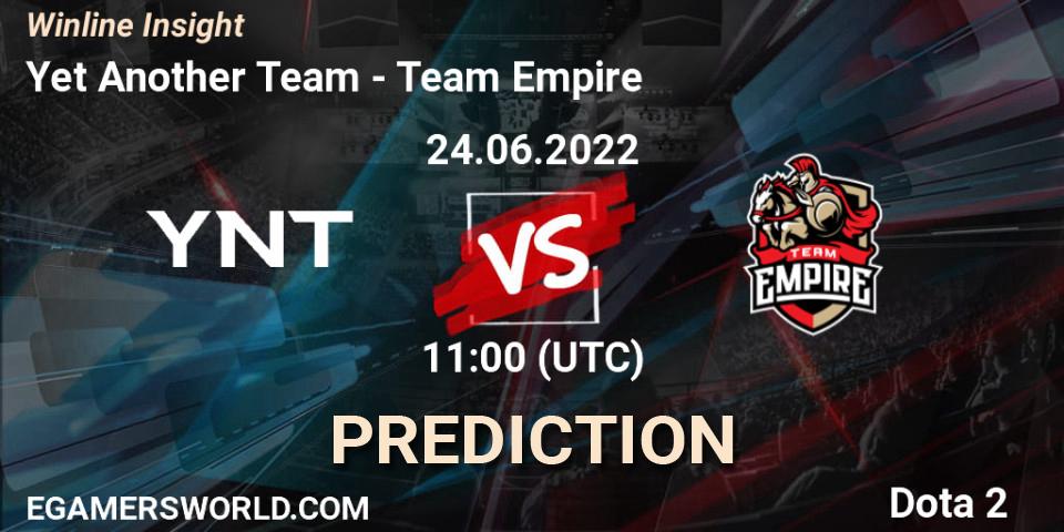 YNT vs Team Empire: Match Prediction. 24.06.2022 at 11:02, Dota 2, Winline Insight