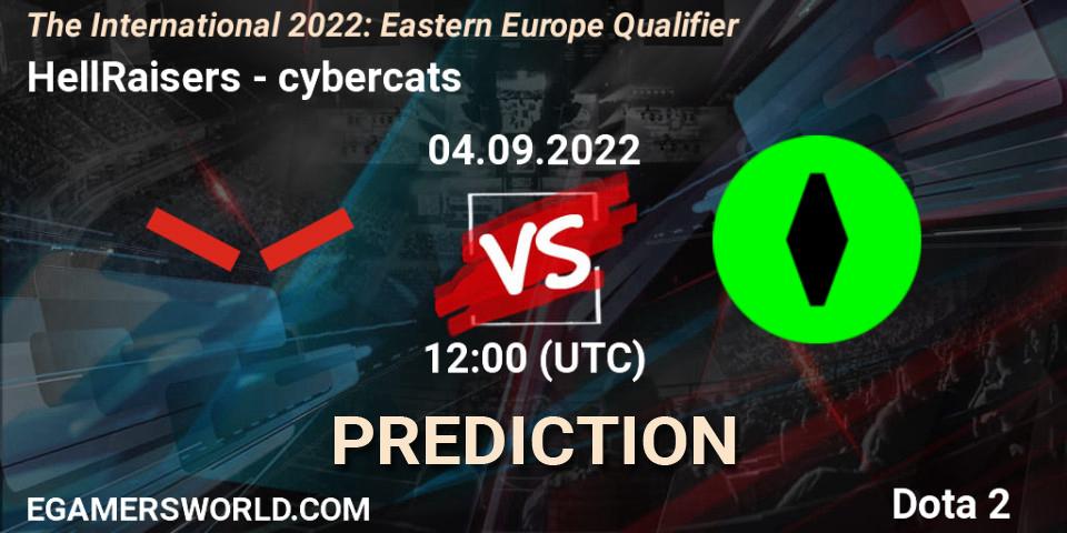 HellRaisers vs cybercats: Match Prediction. 04.09.22, Dota 2, The International 2022: Eastern Europe Qualifier
