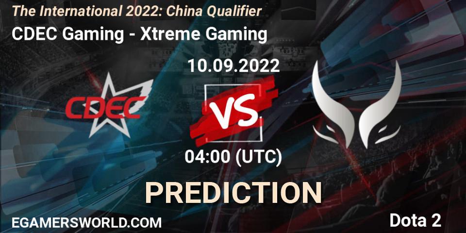 CDEC Gaming vs Xtreme Gaming: Match Prediction. 10.09.22, Dota 2, The International 2022: China Qualifier