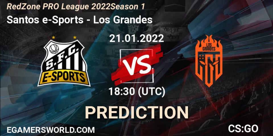 Santos e-Sports vs Los Grandes: Match Prediction. 21.01.22, CS2 (CS:GO), RedZone PRO League 2022 Season 1