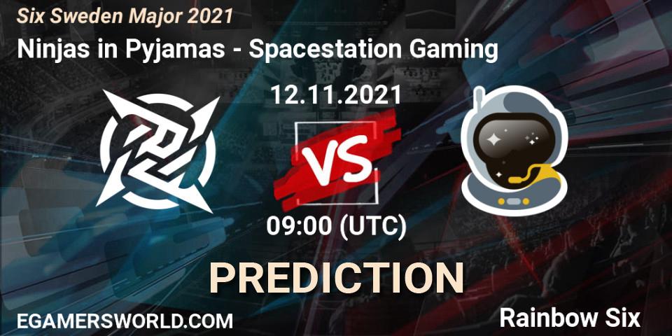 Ninjas in Pyjamas vs Spacestation Gaming: Match Prediction. 12.11.2021 at 17:45, Rainbow Six, Six Sweden Major 2021