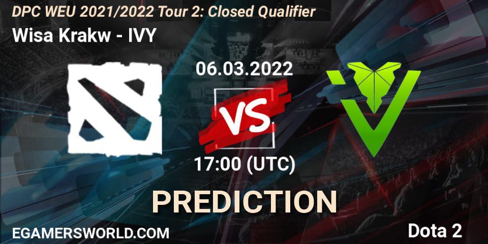 Wisła Kraków vs IVY: Match Prediction. 06.03.2022 at 17:00, Dota 2, DPC WEU 2021/2022 Tour 2: Closed Qualifier