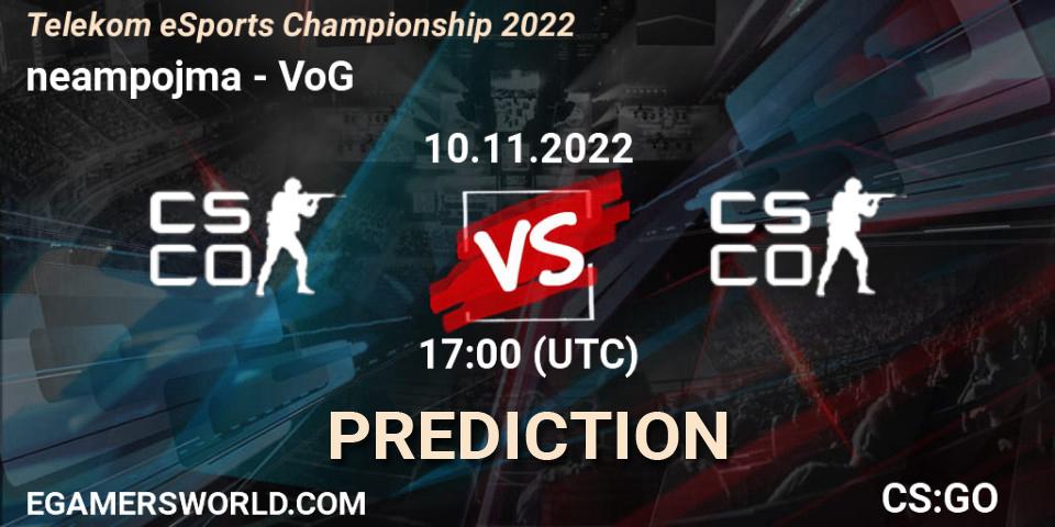 neampojma vs VoG: Match Prediction. 10.11.22, CS2 (CS:GO), Telekom eSports Championship 2022