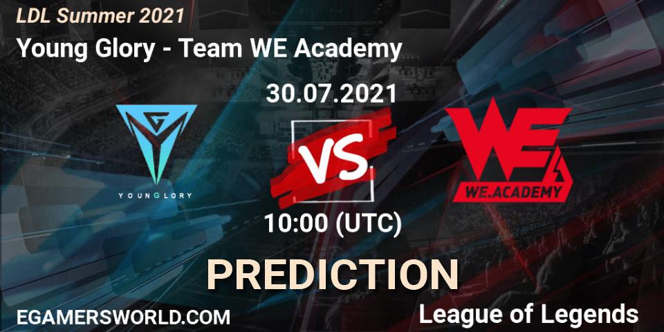 Young Glory vs Team WE Academy: Match Prediction. 31.07.21, LoL, LDL Summer 2021