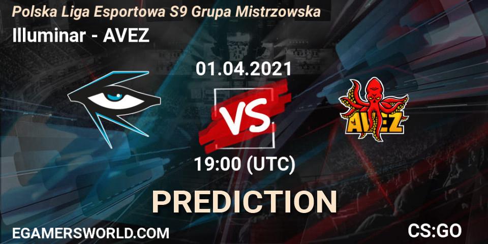 Illuminar vs AVEZ: Match Prediction. 01.04.2021 at 19:00, Counter-Strike (CS2), Polska Liga Esportowa S9 Grupa Mistrzowska