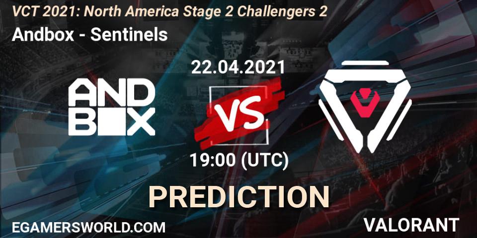 Andbox vs Sentinels: Match Prediction. 22.04.2021 at 19:00, VALORANT, VCT 2021: North America Stage 2 Challengers 2