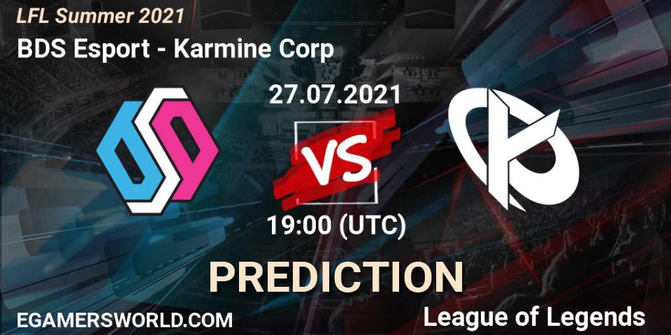 BDS Esport vs Karmine Corp: Match Prediction. 27.07.2021 at 19:00, LoL, LFL Summer 2021