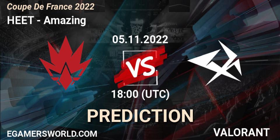 HEET vs Amazing: Match Prediction. 05.11.2022 at 17:30, VALORANT, Coupe De France 2022
