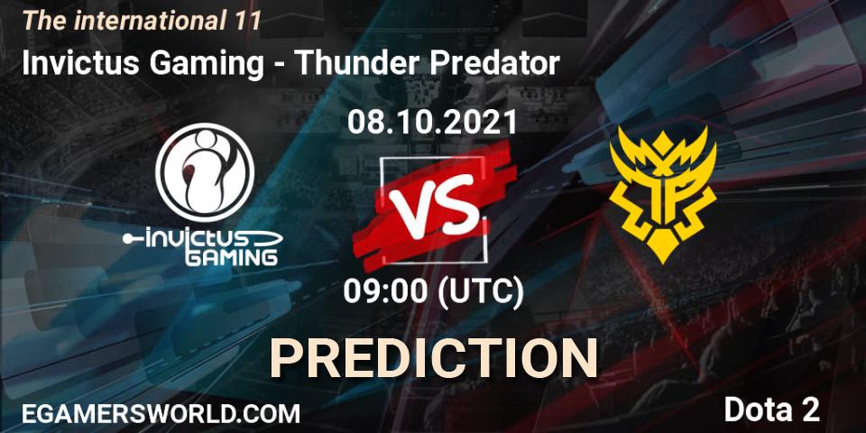 Invictus Gaming vs Thunder Predator: Match Prediction. 08.10.2021 at 10:08, Dota 2, The Internationa 2021