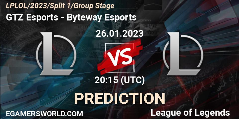 GTZ Bulls vs Byteway Esports: Match Prediction. 26.01.23, LoL, LPLOL Split 1 2023 - Group Stage