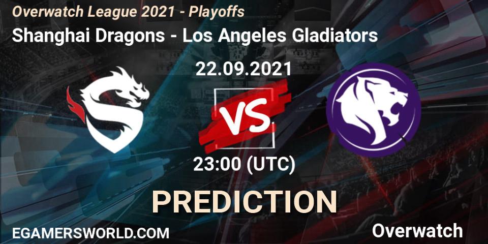 Shanghai Dragons vs Los Angeles Gladiators: Match Prediction. 23.09.21, Overwatch, Overwatch League 2021 - Playoffs