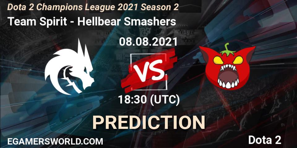 Team Spirit vs Hellbear Smashers: Match Prediction. 08.08.2021 at 18:51, Dota 2, Dota 2 Champions League 2021 Season 2