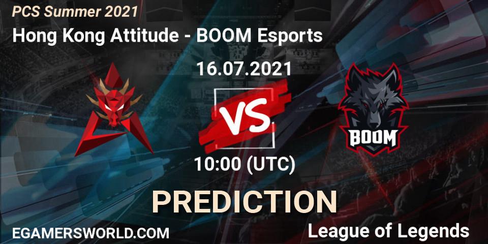 Hong Kong Attitude vs BOOM Esports: Match Prediction. 16.07.2021 at 10:00, LoL, PCS Summer 2021