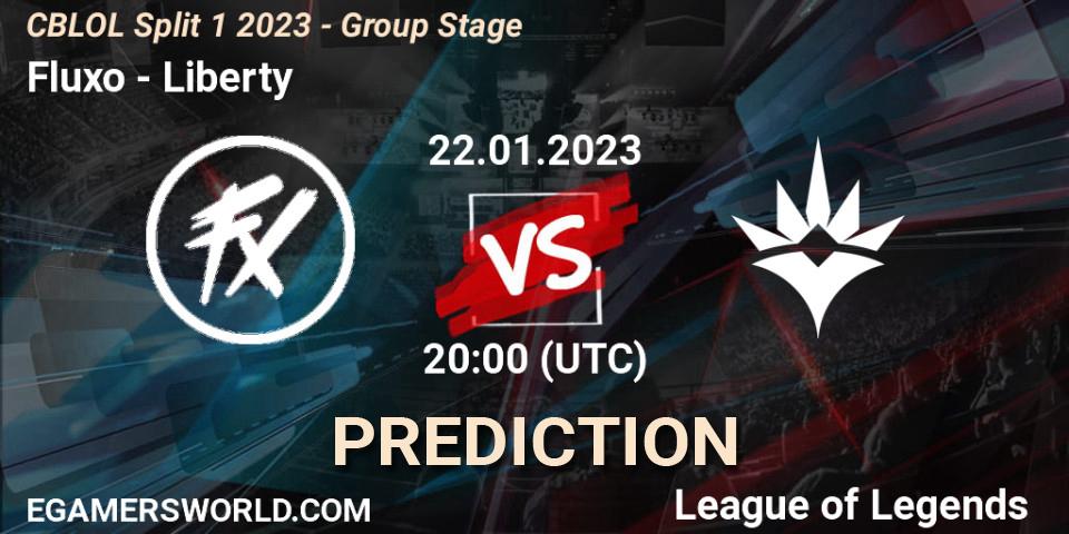Fluxo vs Liberty: Match Prediction. 22.01.2023 at 20:15, LoL, CBLOL Split 1 2023 - Group Stage