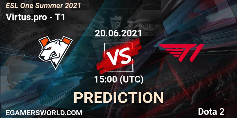 Virtus.pro vs T1: Match Prediction. 20.06.2021 at 14:55, Dota 2, ESL One Summer 2021