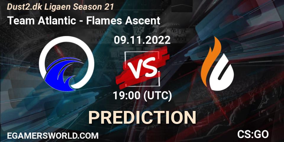 Team Atlantic vs Flames Ascent: Match Prediction. 09.11.2022 at 19:00, Counter-Strike (CS2), Dust2.dk Ligaen Season 21