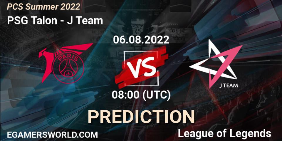 PSG Talon vs J Team: Match Prediction. 05.08.22, LoL, PCS Summer 2022