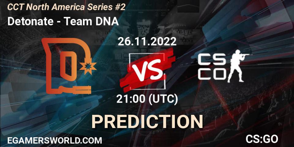 Detonate vs Team DNA: Match Prediction. 26.11.22, CS2 (CS:GO), CCT North America Series #2