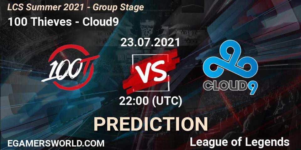 100 Thieves vs Cloud9: Match Prediction. 23.07.21, LoL, LCS Summer 2021 - Group Stage