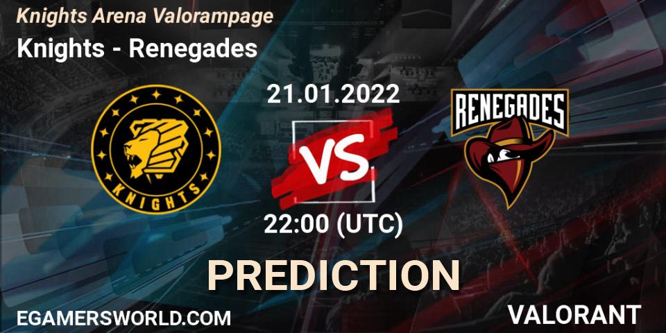 Knights vs Renegades: Match Prediction. 21.01.2022 at 22:00, VALORANT, Knights Arena Valorampage