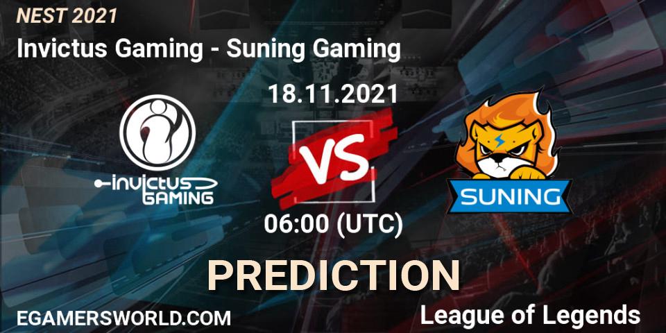 Invictus Gaming vs Suning Gaming: Match Prediction. 18.11.21, LoL, NEST 2021