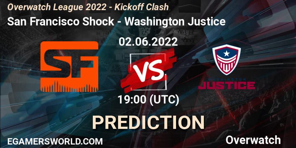 San Francisco Shock vs Washington Justice: Match Prediction. 02.06.2022 at 19:00, Overwatch, Overwatch League 2022 - Kickoff Clash