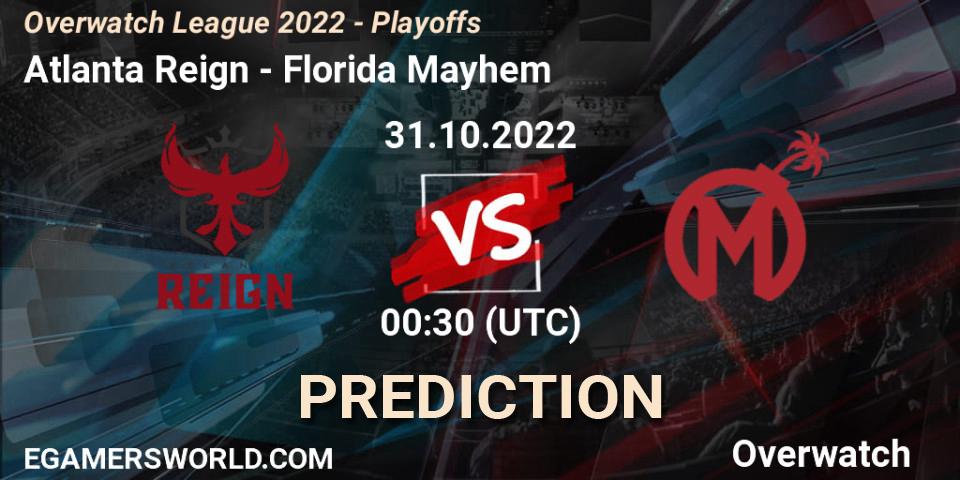Atlanta Reign vs Florida Mayhem: Match Prediction. 31.10.22, Overwatch, Overwatch League 2022 - Playoffs