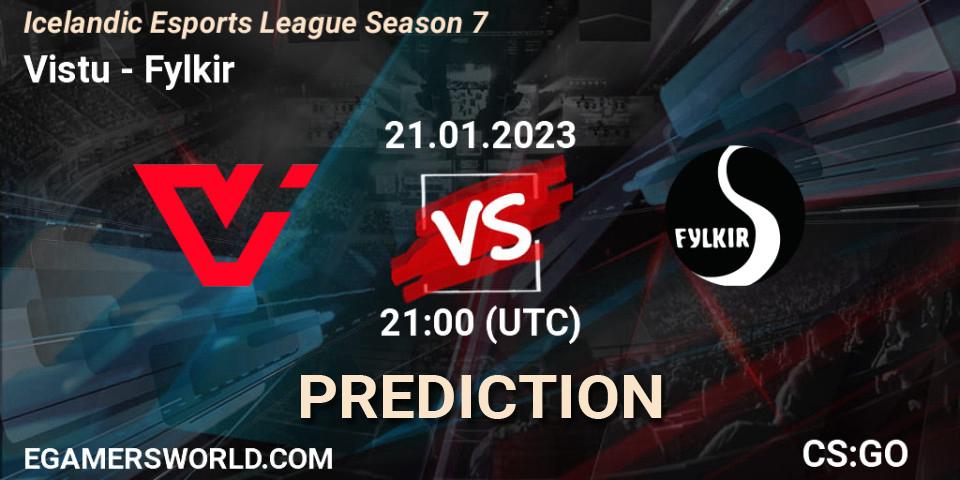 Viðstöðu vs Fylkir: Match Prediction. 21.01.23, CS2 (CS:GO), Icelandic Esports League Season 7