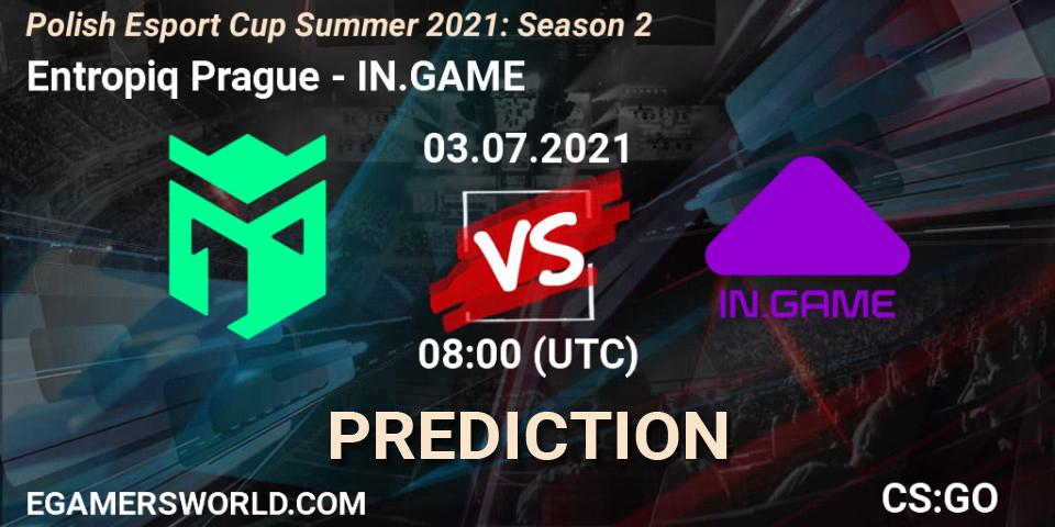 Entropiq Prague vs IN.GAME: Match Prediction. 03.07.2021 at 08:00, Counter-Strike (CS2), Polish Esport Cup Summer 2021: Season 2