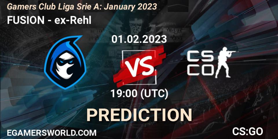 FUSION vs ex-Rehl: Match Prediction. 01.02.23, CS2 (CS:GO), Gamers Club Liga Série A: January 2023