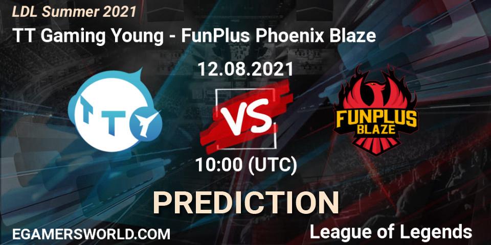 TT Gaming Young vs FunPlus Phoenix Blaze: Match Prediction. 12.08.2021 at 11:20, LoL, LDL Summer 2021