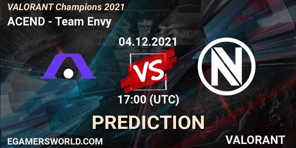 ACEND vs Team Envy: Match Prediction. 06.12.2021 at 14:00, VALORANT, VALORANT Champions 2021