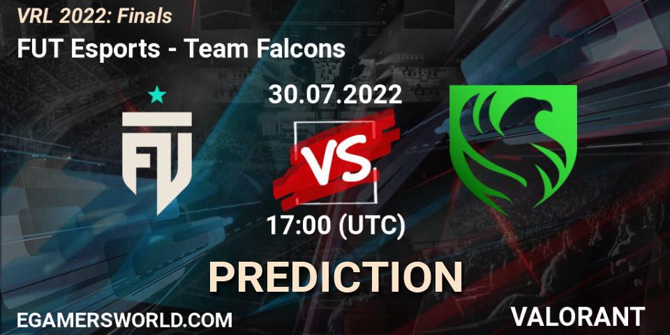 FUT Esports vs Team Falcons: Match Prediction. 30.07.2022 at 17:00, VALORANT, VRL 2022: Finals