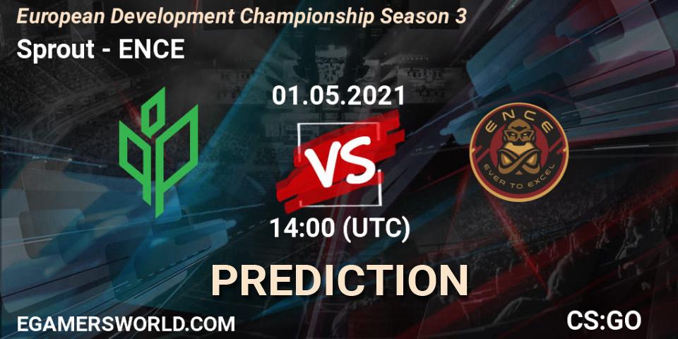 Sprout vs ENCE: Match Prediction. 01.05.2021 at 11:50, Counter-Strike (CS2), European Development Championship Season 3