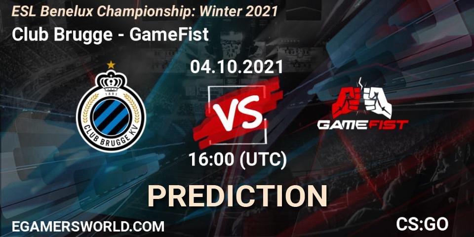 Club Brugge vs GameFist: Match Prediction. 04.10.2021 at 16:00, Counter-Strike (CS2), ESL Benelux Championship: Winter 2021