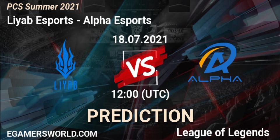 Liyab Esports vs Alpha Esports: Match Prediction. 18.07.2021 at 12:00, LoL, PCS Summer 2021